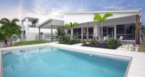 Modern townhouse exterior